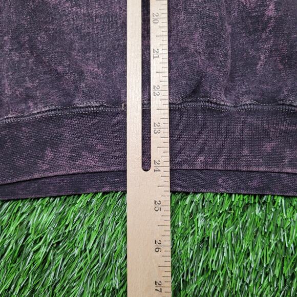 Vintage 90s Hanes USA Made Acid Wash Sweatshirt Womens XL Cinched Waist Slouchy - Picture 6 of 10